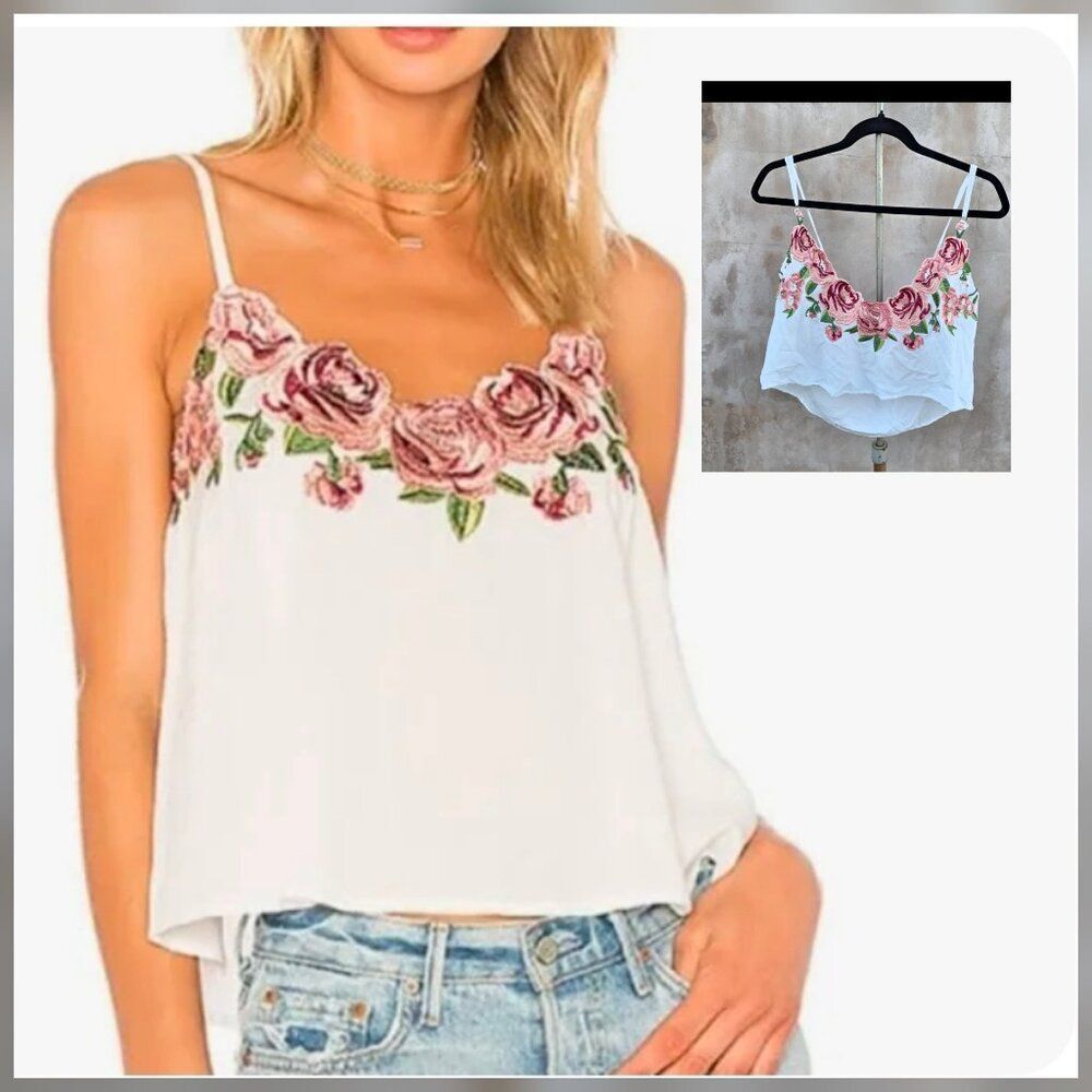 Show me your mumu westley rosie posie embroidered cami top